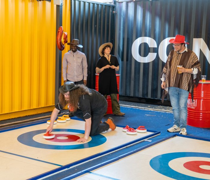Staff playing games at our country bash social