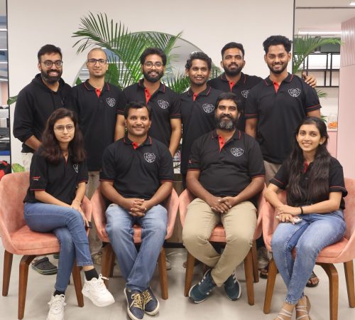 One of our teams during our hackathon event